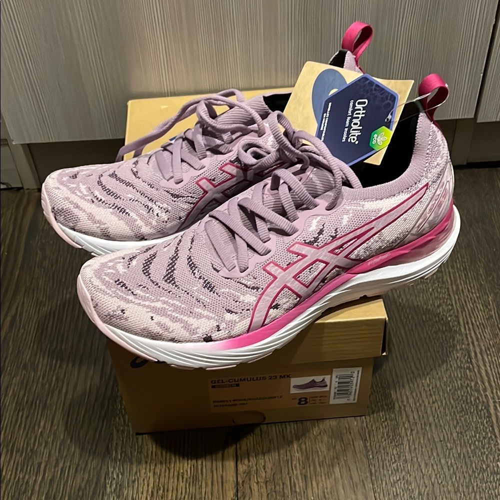 ASICS Women's Gel Cumulus 23 Barely Rose Pink Running Sneakers size 8 US NIB